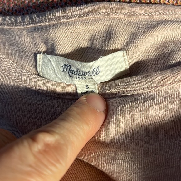 Madewell Forward-Seam Slub Tank Peachy Rose Size Small - Picture 4 of 4